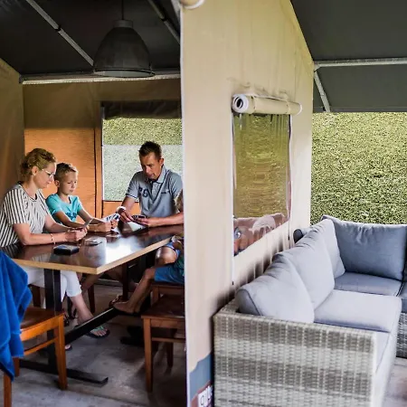 Safari Tent With Its Own Sanitary Facilities On A On The Gulperberg Gulpen