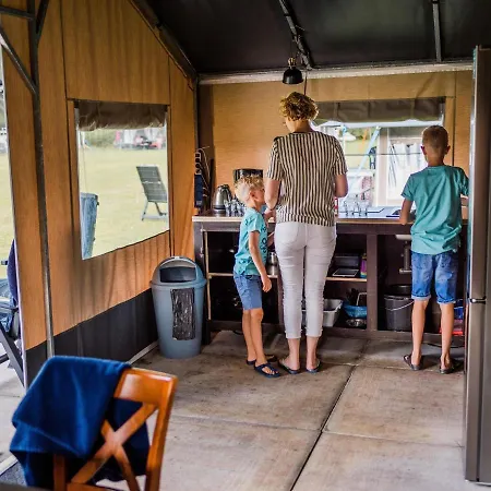 Safari Tent With Its Own Sanitary Facilities On A On The Gulperberg Luxury tent Gulpen